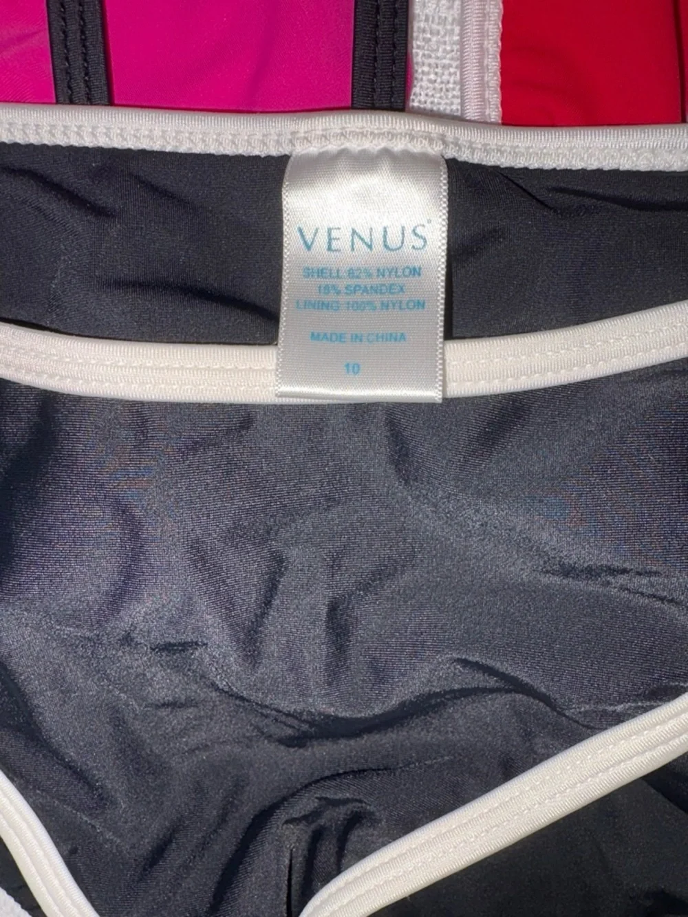 Venus Swim Bikini Bottom Bundle Black Pink Red with White Trim 10 EUC